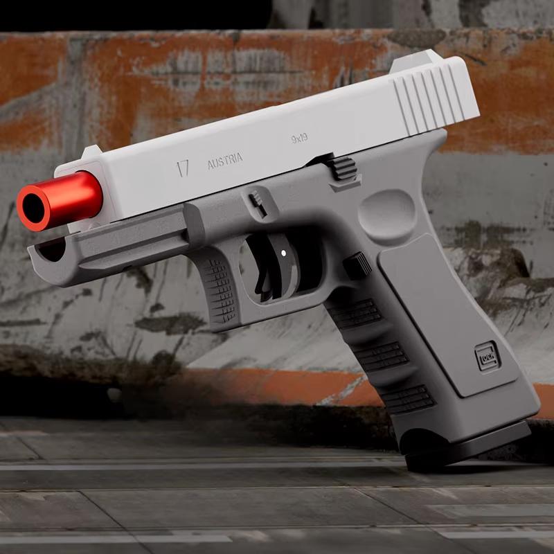 Shell Throwing G17 Automatic Shooting Radish Gun Toy Gun Soft Bullet Pistol Children's CS Weapon