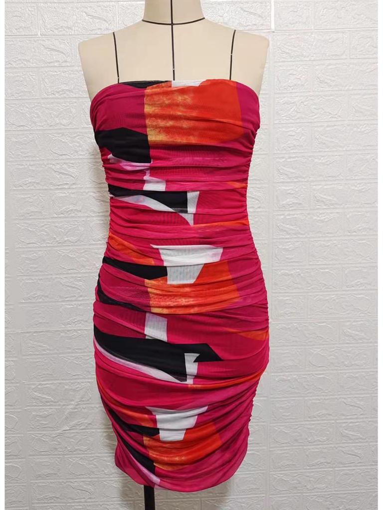 Женское сексуальное платье-футляр с принтом в европейском и американском стиле