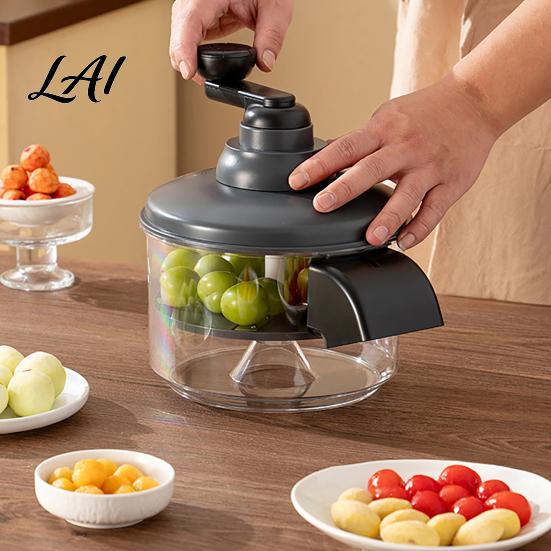 Manual Batch Peeling Machine Hand-cranked Fruit Peeler Machine Stainless Steel Five-blade Design Portable Kitchen Skin Remover Tool for Cherry