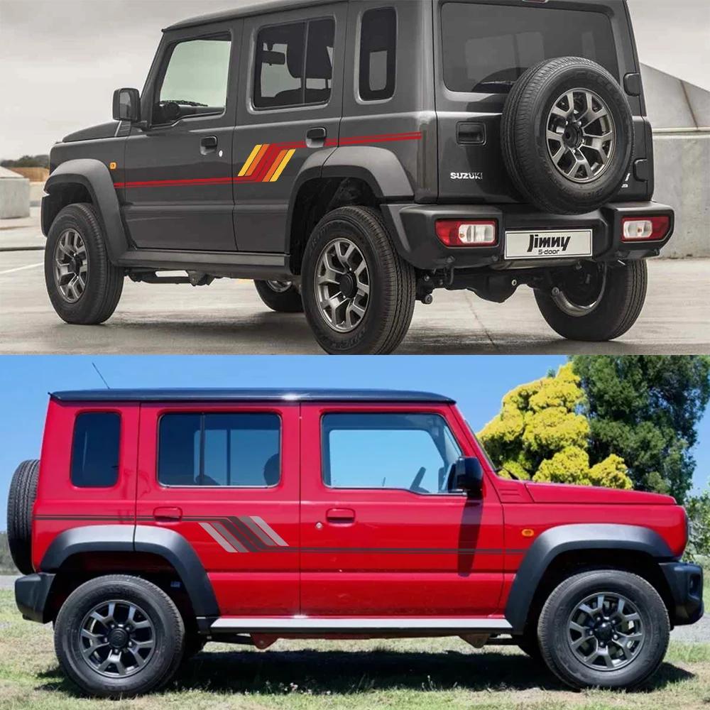 Для SUZUKI JIMNY XL WAGON JC74 4-дверный 2025-24 Боковые наклейки на двери автомобиля Комплект декалей на кузов Автомобильные аксессуары Водонепроницаемая виниловая пленка