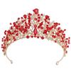 Elegant Multicolor Alloy String Handmade Crystal Wedding Tiara Bridal Crown