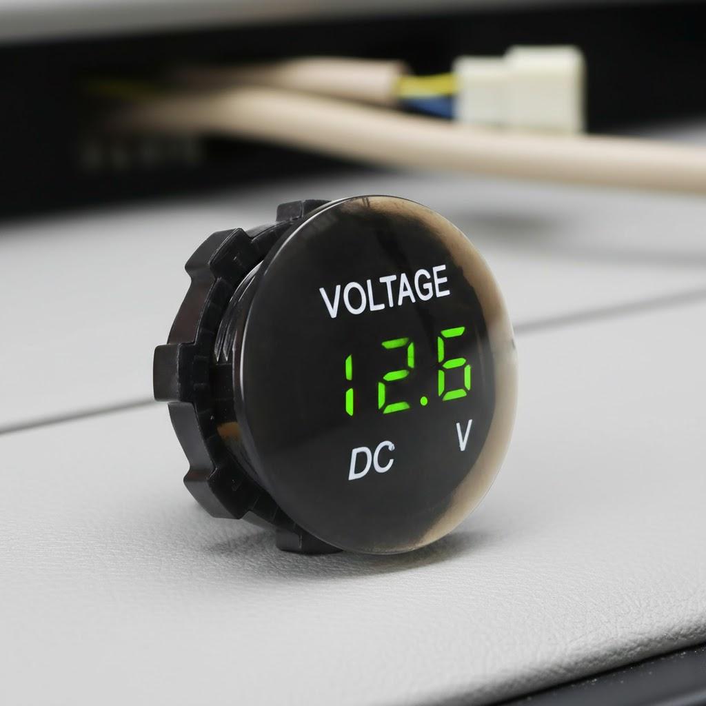 Цифровой вольтметр DC 12V 24V, тестер напряжения, светодиодный дисплей, аксессуары для автомобилей, мотоциклов, лодок, грузовиков
