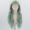 Mint Green Lace Front Wig for Women Long Silky Straight & Body Wave Synthetic Hair Heat Resistant Natural Hairline Daily Cosplay