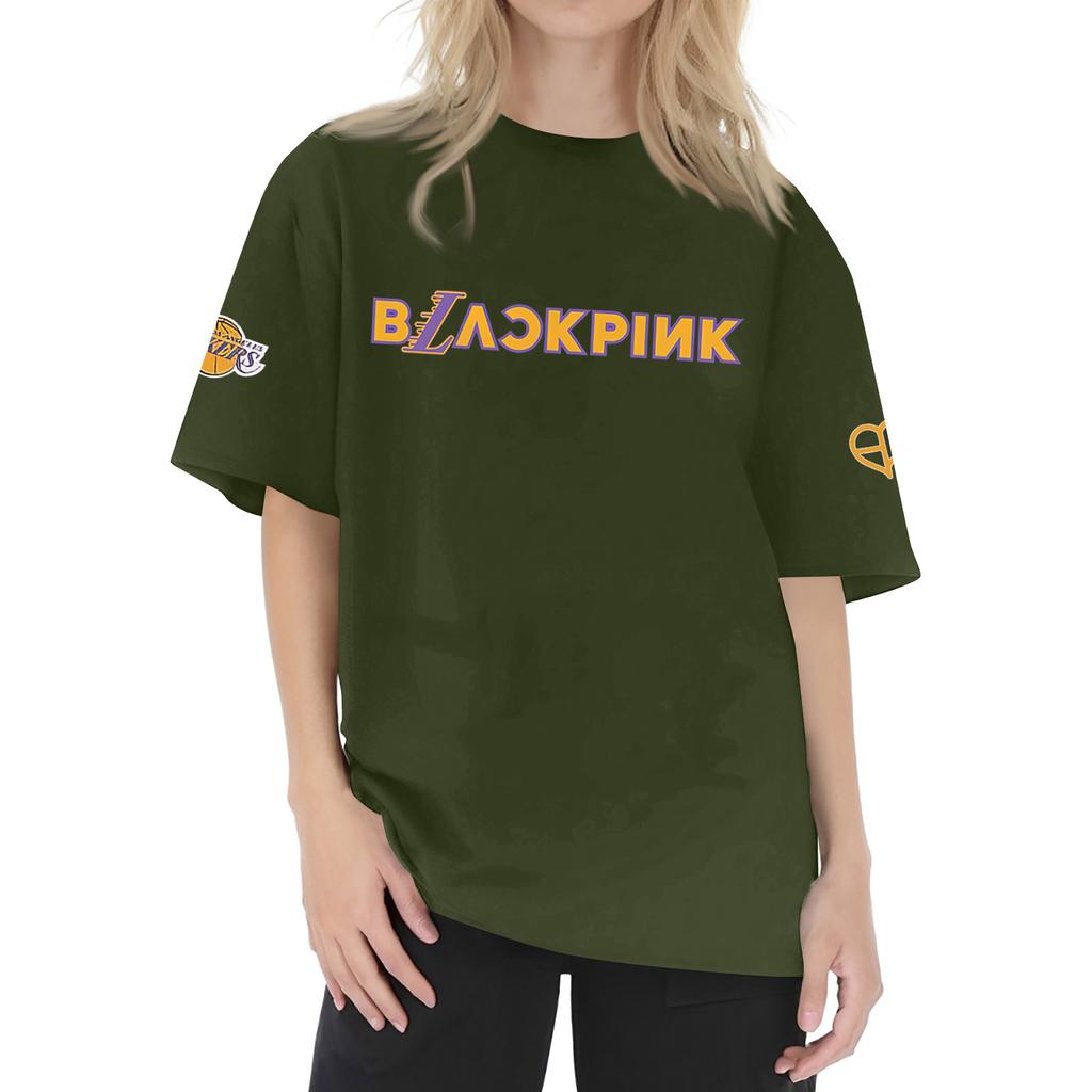 Женская футболка с круглым вырезом и короткими рукавами с принтом