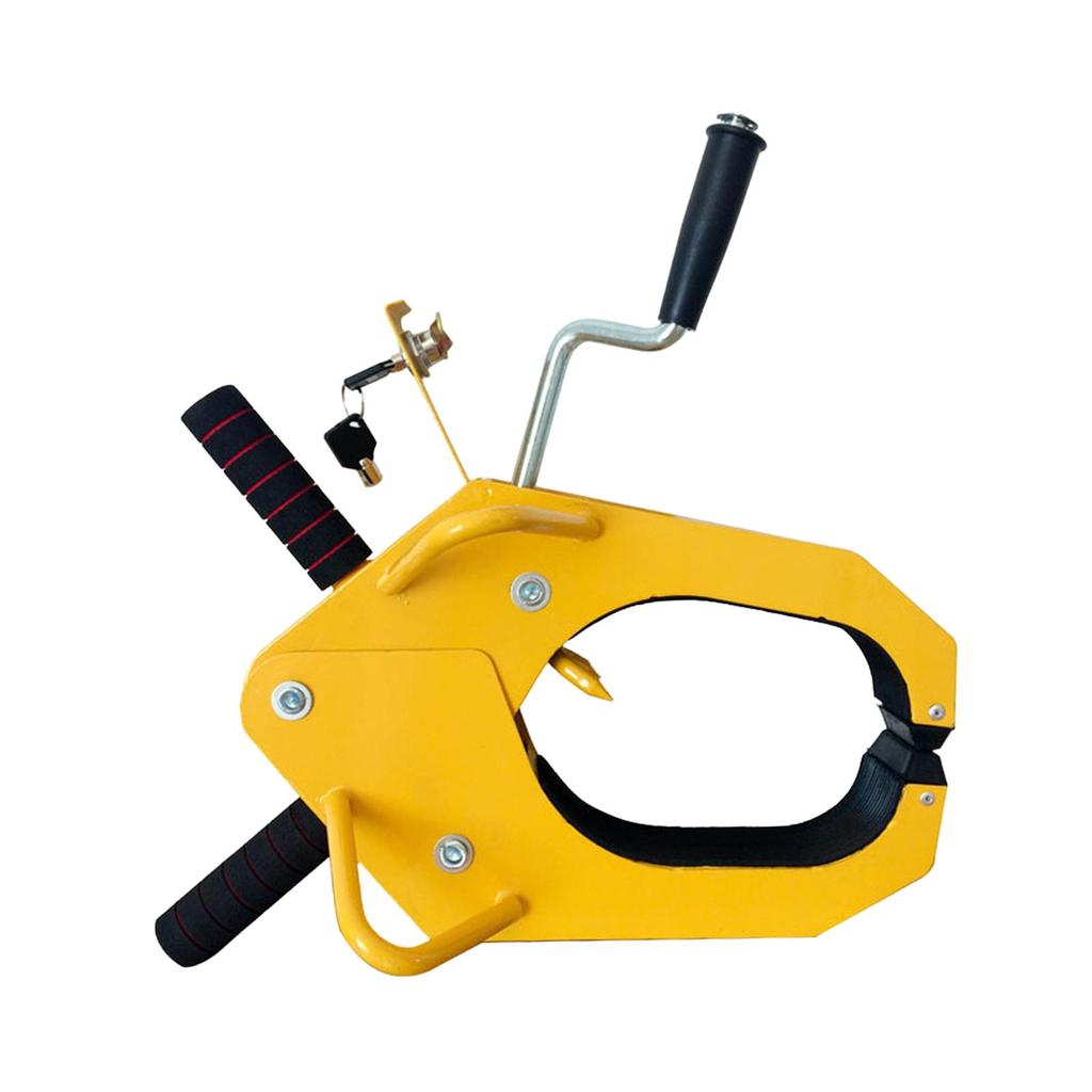 Car Wheel Lock Clamp Adjustable Reliable Locking Tool Yellow Security Device Style A