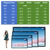 60 72 100 120 150 Inch 16:9 Portable Wrinkle Free Lightweight Projector Screen Home Outdoor Front Rear Projection Curtain Fabric