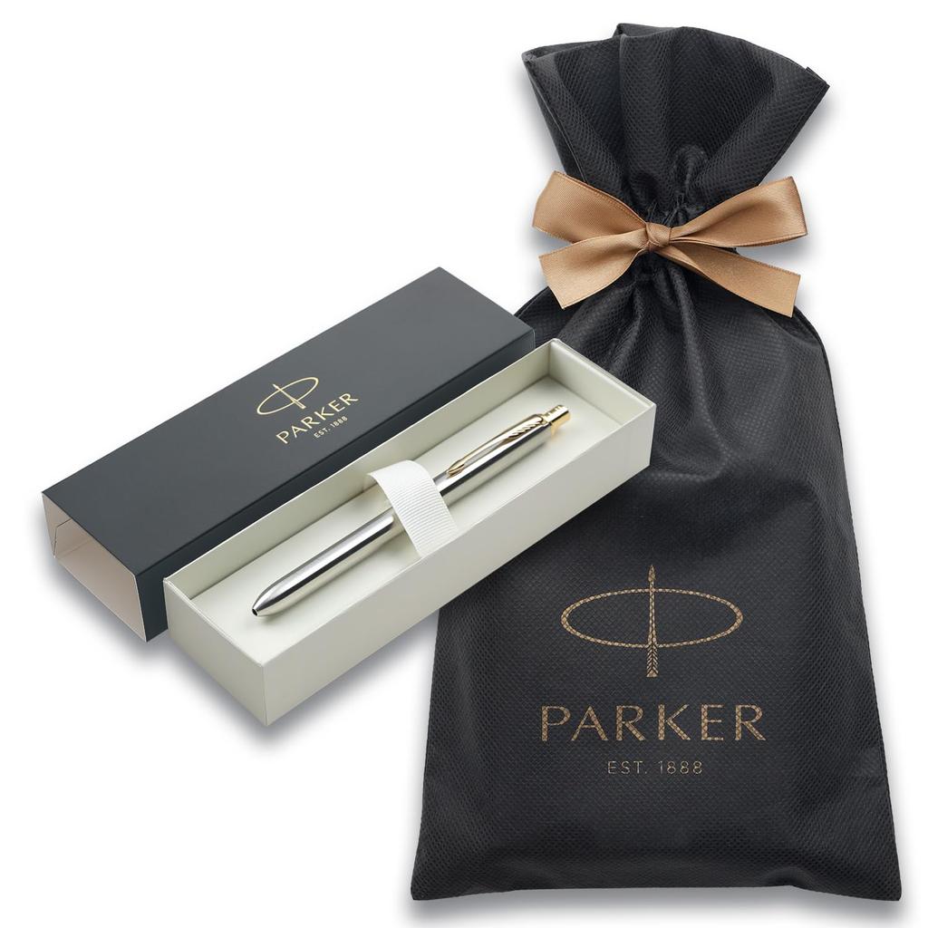 Многофункциональная ручка PARKER Sonnet Original из нержавеющей стали GT 3 в 1, шариковая ручка 2 цвета и механический карандаш, подарочная упаковка с логотипом бренда