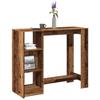 VidaXL Bar Table with Shelf Old Wood Engineered Wood, Pub Table, High Table, Bar Stool Table, Table of 854398