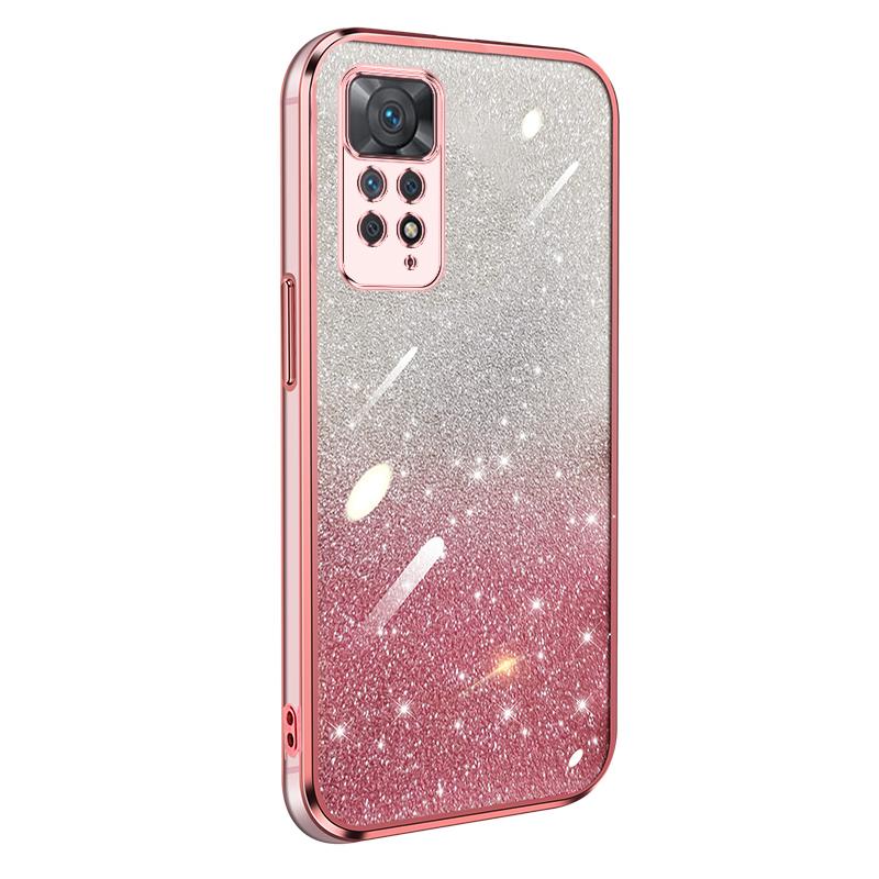 KEYSION Роскошный чехол-бампер с покрытием и блестками для Redmi Note 11 Pro 11S 5G 11 Pro+ 5G, прозрачный, из мягкого ТПУ, противоударный