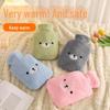 Large Capacity Plush Hot Water Bottle for Girls - Cute Cartoon Hand Warmer for Winter
