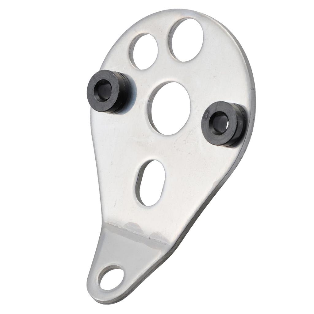 Daytona 71635 Кронштейн для мотоциклетных приборов, Ширина крепления 1,8 дюйма (45 мм), Крепление M10, Виброгасящая резина, Нержавеющая сталь, Центральный/30° изгиб