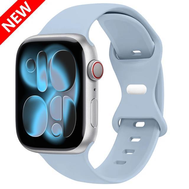 Спортивный силиконовый ремешок для Apple Watch Bands 40мм 44мм 46мм 45мм 41мм 49 42мм Correa Браслет iWatch серия 10 11 9 8 7 ultra 3 SE