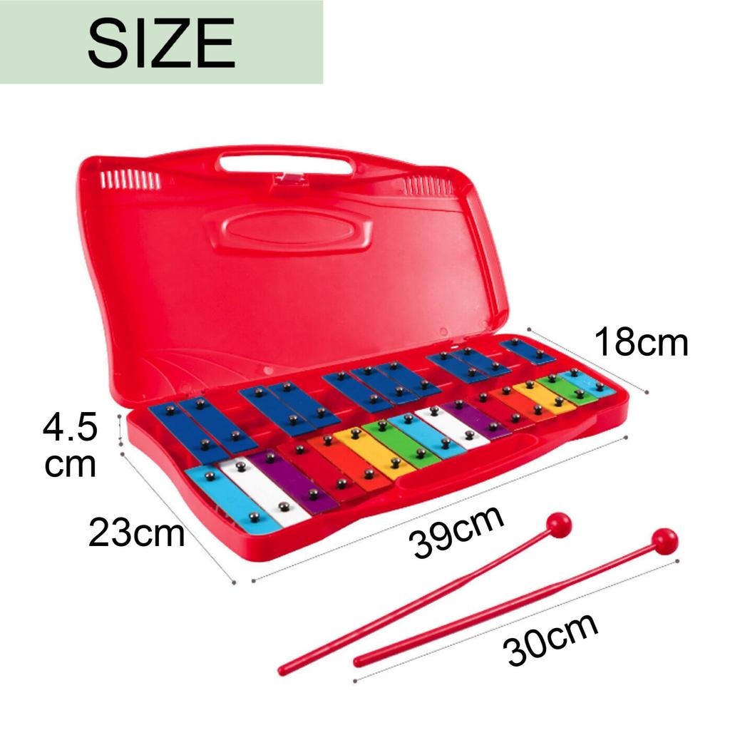 Asdays 25 Образовательный перкуссионный ксилофон, удобный для переноски, с нотами, барабаном, инструментом, музыкой, подарком, разноцветный, на подставке, (розовый)