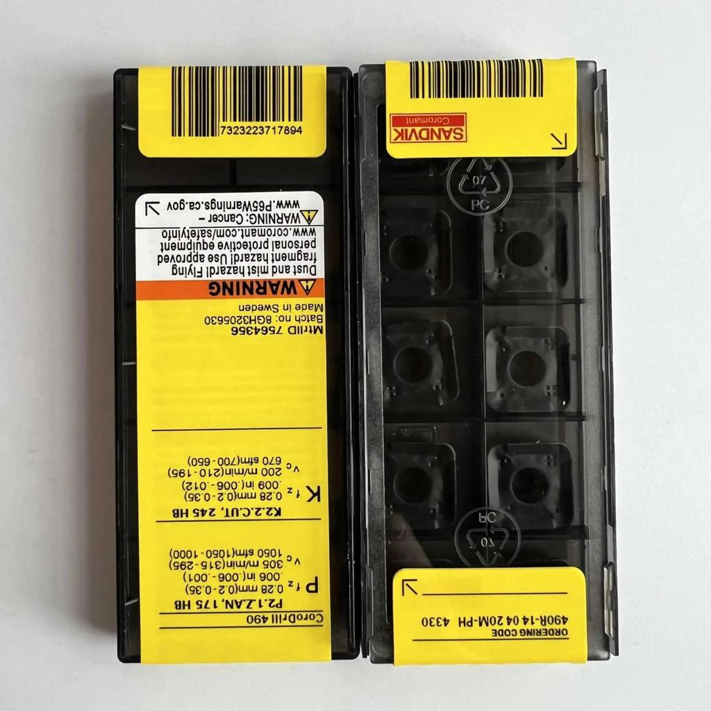 Original Sandvik / 490R-140420M-PH 4330 /Carbide CNC Blade 10 PCS