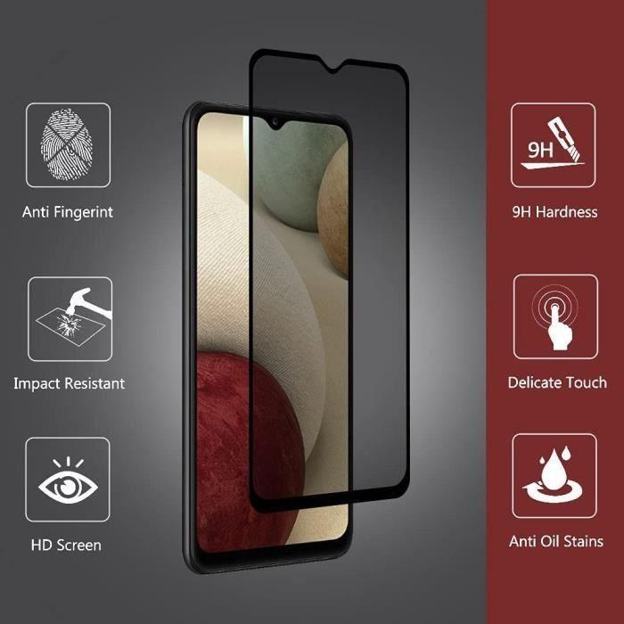 Film de protection verre trempé anti-espion pour Samsung Galaxy A12 - BOOLING - Lot de 3