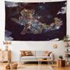 Звезда Вселенная кошка гобелен настенный богемный психоделический колдовство спальня гостиная домашний декор