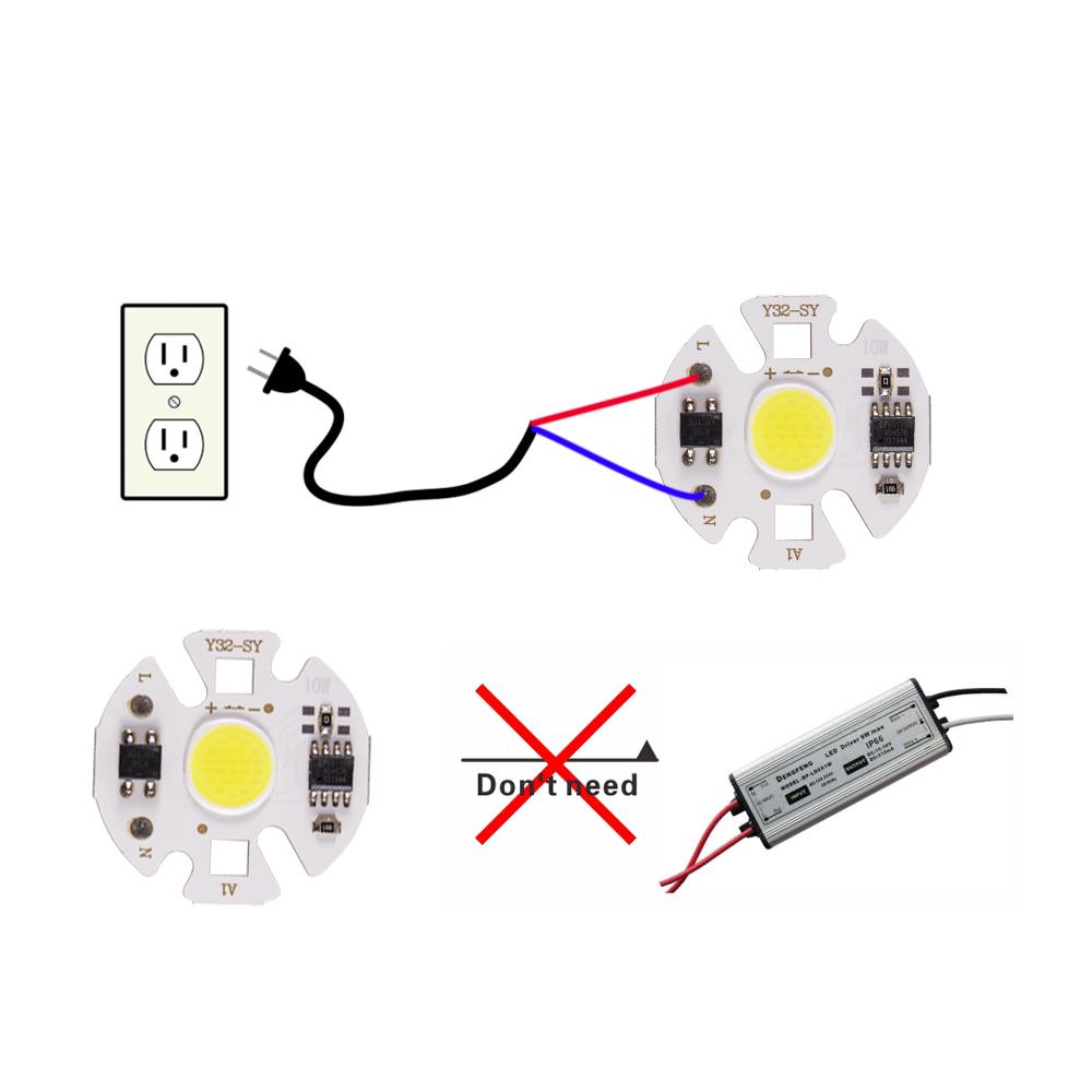Mini COB LED Lamp Chip 220V/110V 3W 5W 7W 9W Y27 Lampada LED Lamp Bulb IP65 Input Smart IC For DIY LED Flood Light Spotlight