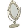 Standing dressing table mirror with carved frame
