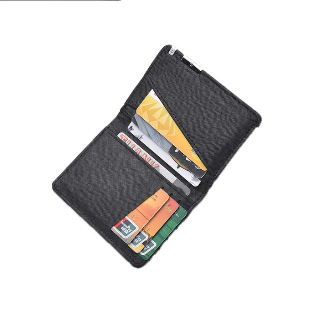 Fashion PU Men's Short Wallet Multi-card Slots Ultra-thin Male Leather Purse Solid Color Coin Purse Card Holder Men Boy Gift