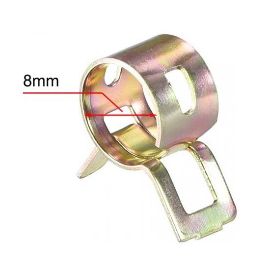 10 штук пружинных креплений для шлангов, изготовленных из хомутов для труб из оцинкованной стали в зажиме для труб из оцинкованной стали
