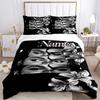 Custom Floral Name Bedding 3 Piece Set HD Print Duvet Cover Pillowcases for Teens Adult Bedroom Decoration Christmas Gift