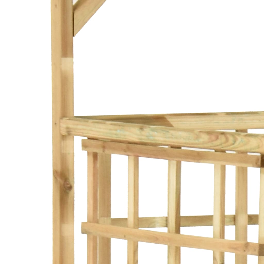 Pergola for 2 Trash Bins Pressure Treated Pine Wood