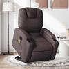 VidaXL Electric Massage Recliner Dark Brown Fabric 3204409