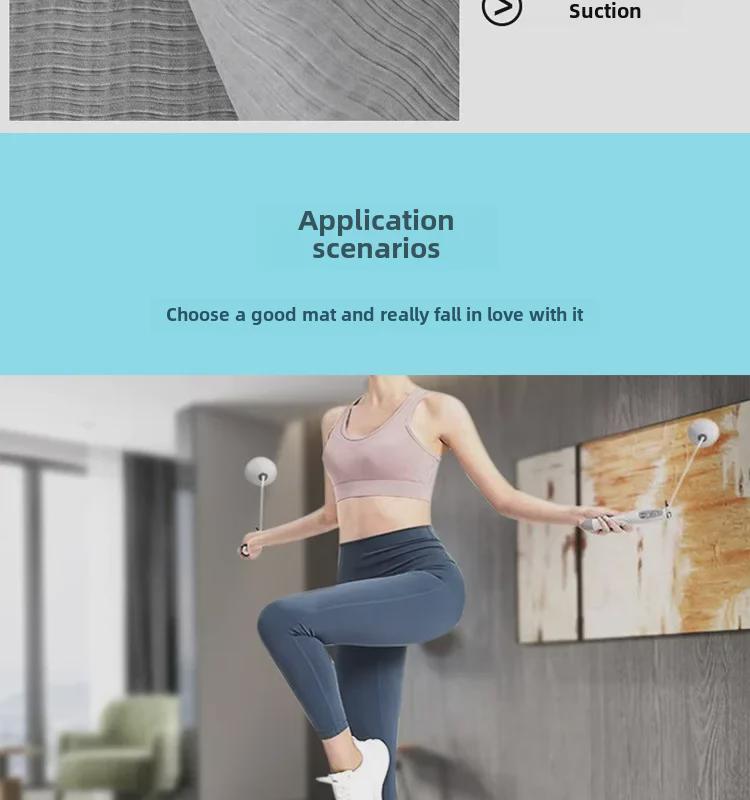 Круглая скакалка и коврик для йоги TPE: Звукоизолирующая, ударопрочная подушка для фитнеса, танцев и упражнений в помещении