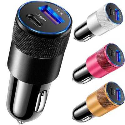 Автомобильное зарядное устройство 66 Вт USB Type-C Быстрая зарядка Адаптер для телефона Для Xiaomi Huawei PD Зарядное устройство для телефона Автомобильный адаптер Розетка Прикуривателя