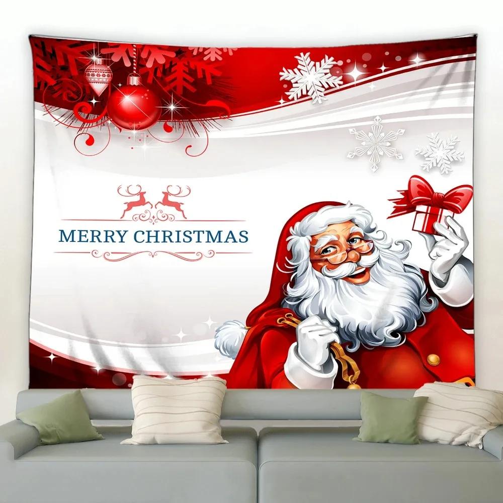 Рождественский мультфильм Бревенчатый дом Снеговик Гобелен Спальня Гостиная Дом Рождественское украшение Гобелен