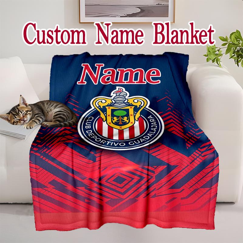 1pc Club Deportivo Guadalajara (2) Blanket, Home Printed Throw Blanket - Soft Blanket Gift for Family, Washable Sofa Bed Blanket
