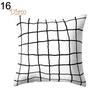 FS Black and White Geometric Throw Pillow Case Square Cushion Cover Soft Waist Rest Accessories