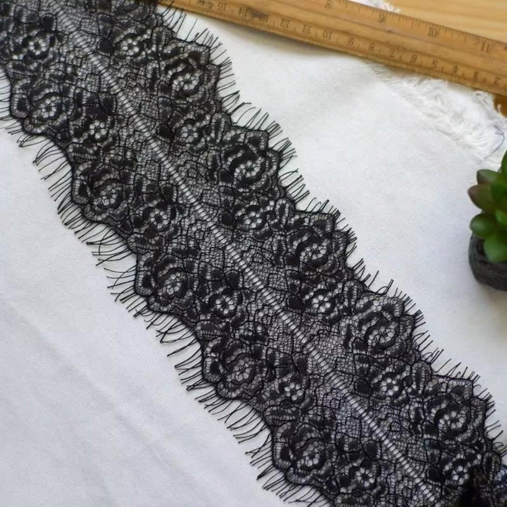 9.7cm Wide Lace Trim 3M Length Eyelash Lace Versatile Craft Supply Wedding Decoration