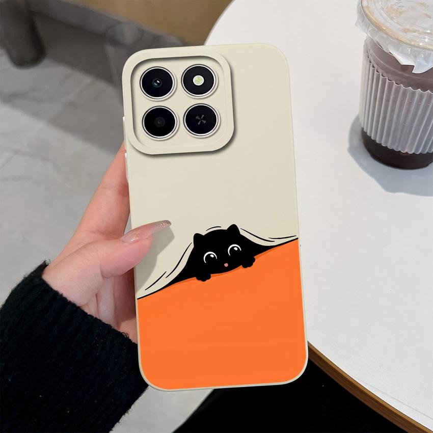 Для Huawei Honor X6C X7C 400 Pro Lite Чехол для телефона Милые розовые облачные узоры Жидкий силикон Недавно обновленные Противоударные Защитные чехлы Для Huawei Чехол