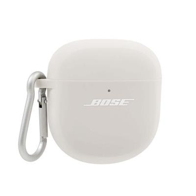 Силиконовый чехол-крышка для наушников Bose QuietComfort Earbuds II Защищает наушники Bose QC Earbuds II с алюминиевым карабином, Цвет: мыльный камень
