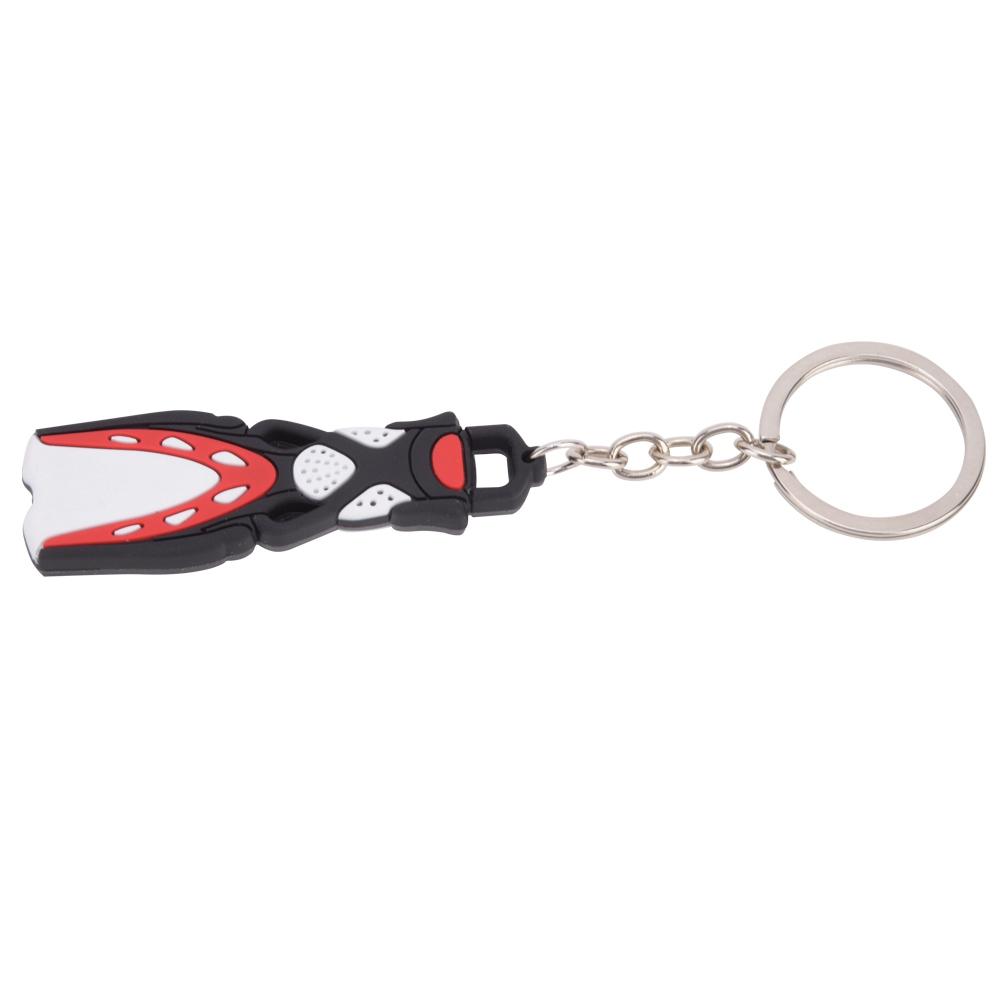 PVC Diving Theme Key Unique Short Flipper Shape Keychain Fin Key Gift