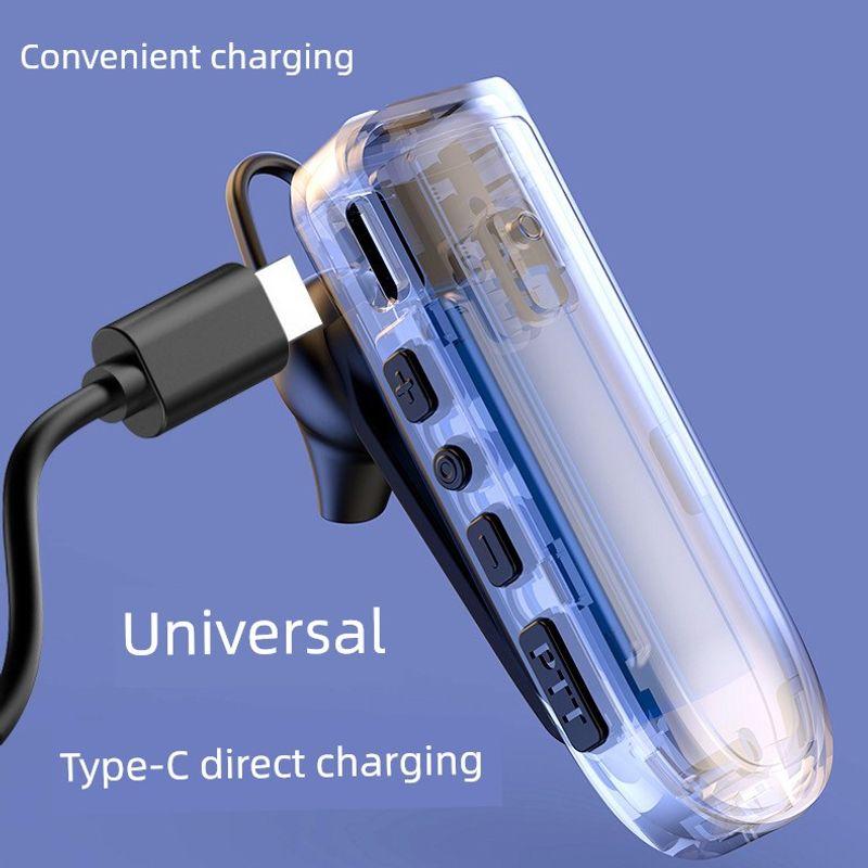 Bluetooth Walkie-Talkie Small Wireless Earphone Headset Restaurant Hotel Beauty Salon Restaurant Ear Hanging Comfortable