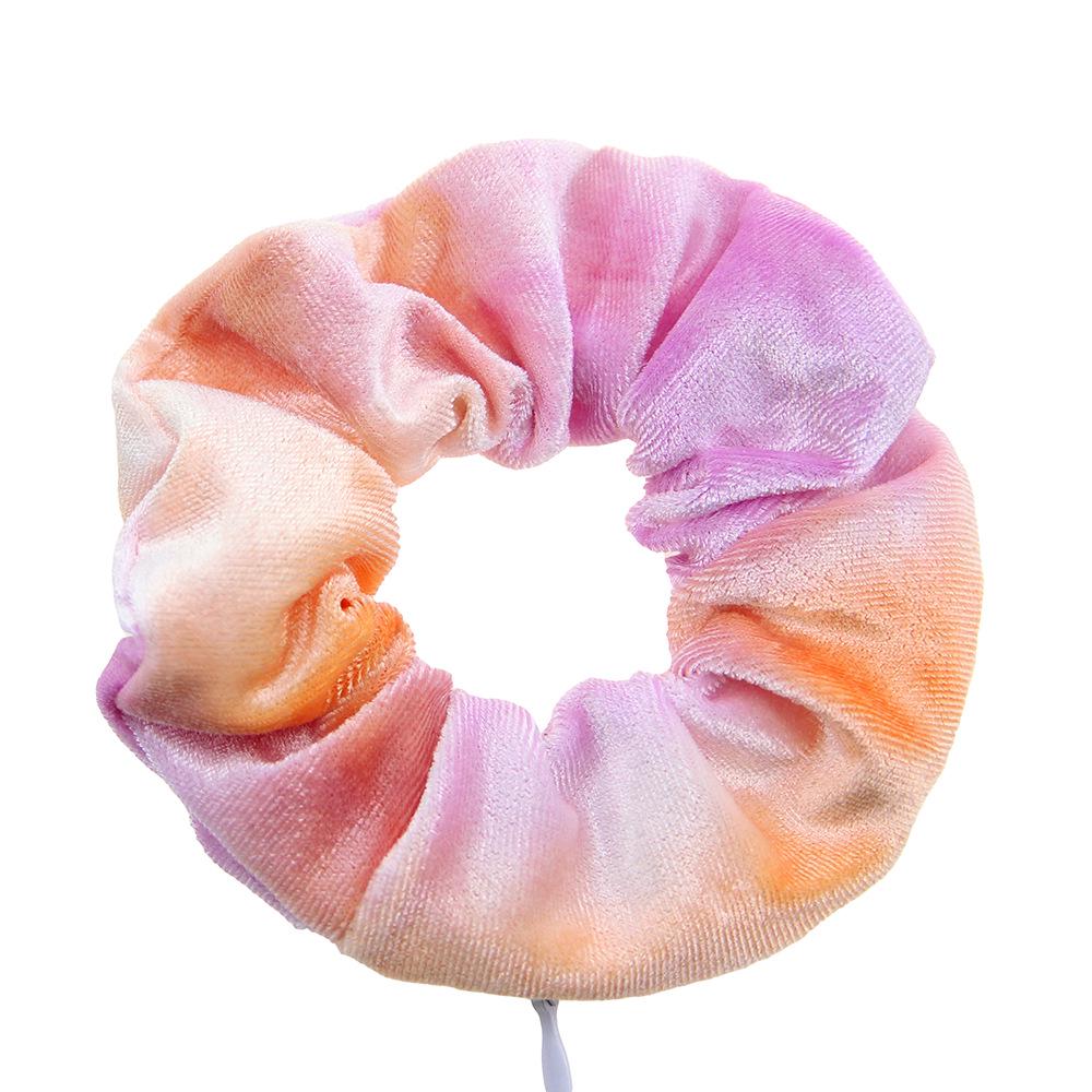 Многоцветная бархатная повязка на голову с застежкой-молнией Tie-Dye