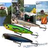 Floating Pencil Bait 45° Sinking Sharp Hook Noise Bait Reflective 3D Effect High Hookup Rate Enhanced Treble Hook for Freshwater Saltwater