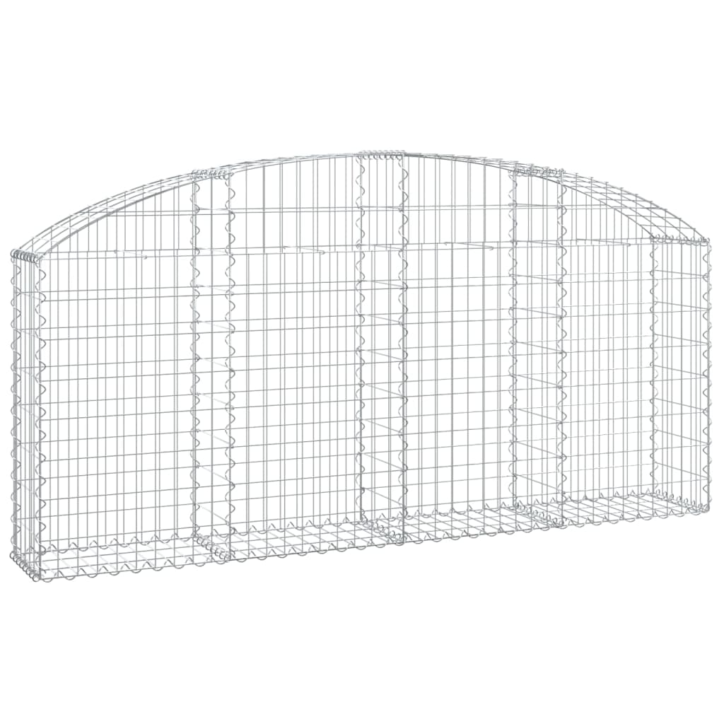 Gabion with High Arch 200 x 30 x 80 100 cm Galvanized Iron