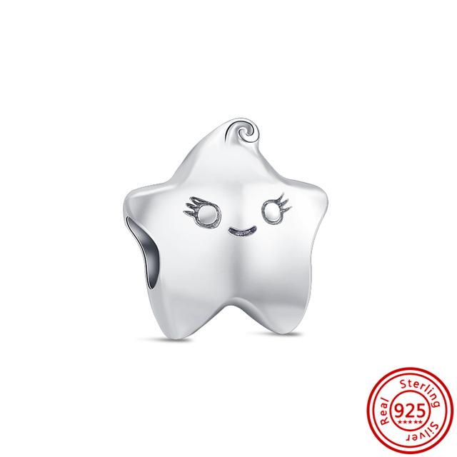 New Panda Owl Unicorn Lucky Cat Dog Lion Elephant Animal Beads Fit Charm Bracelet Women 925 Silver Jewelry