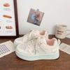 Dopamine Transparent Net Little White Shoes Platform 2025 Summer New Chic Niche Design Versatile Sports Student Board Shoes