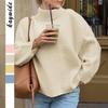 Women's Casual Solid Color Long-sleeved Sweater 2025 Autumn and Winter