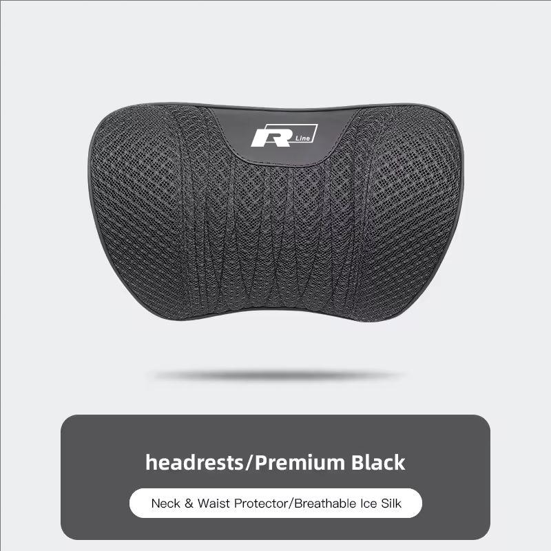 For Volkswagen J2Car Seat Safety Headrest Pad Auto Emblem Neck Pillow For VW GTI Polo Golf Passat B6 B7 Tiguan Arteon Touareg Taigo CC /Hub Cap