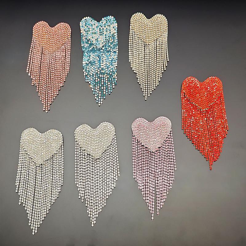 Korean Love Brooch Tassel Chain Lapel Pins Coat Dress Lapel Pins Wedding Party Gifts For Women Men Accessories