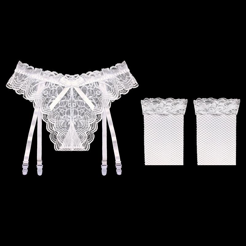 Комплект чулок с подвязками из кружева, сексуальная перспектива, ультратонкий, соблазнительный, горячий, цельный, трусики с подвязками, женский