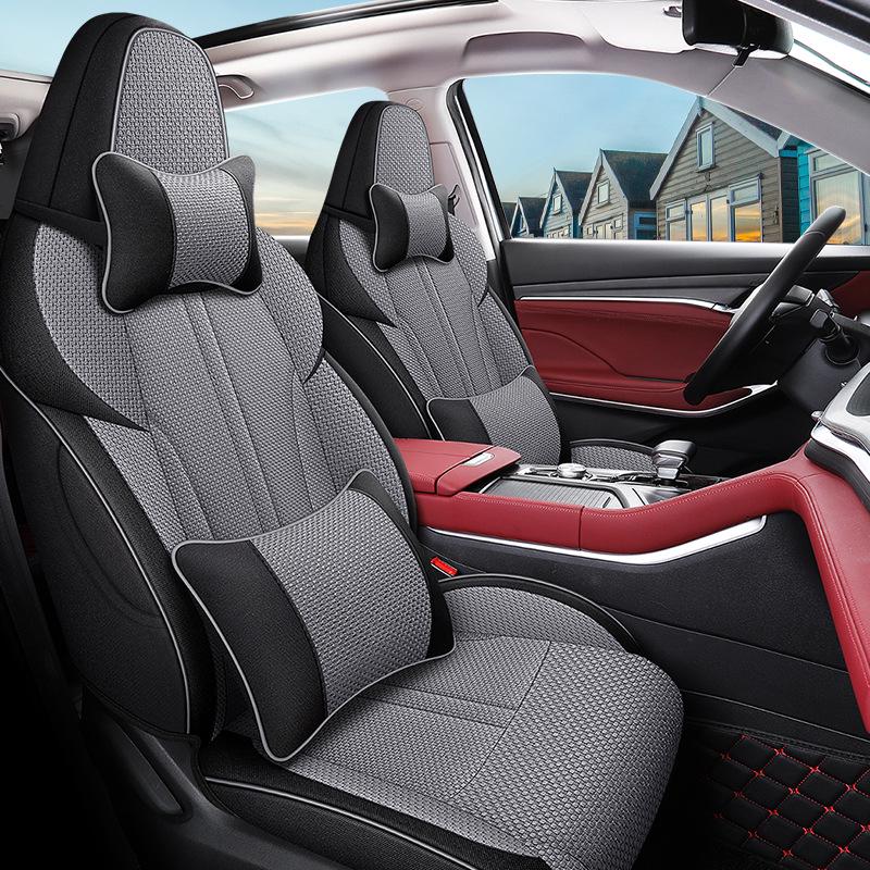 Всесезонный льняной чехол на сиденье для пятиместного автомобиля Changan CS55PLUS