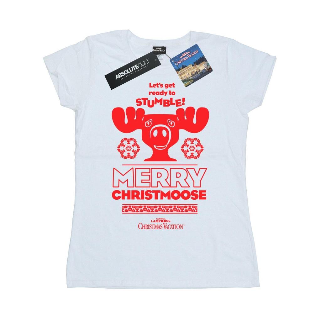 National Lampoon´s Christmas Vacation Womens/Ladies Merry Christmoose Cotton T-Shirt
