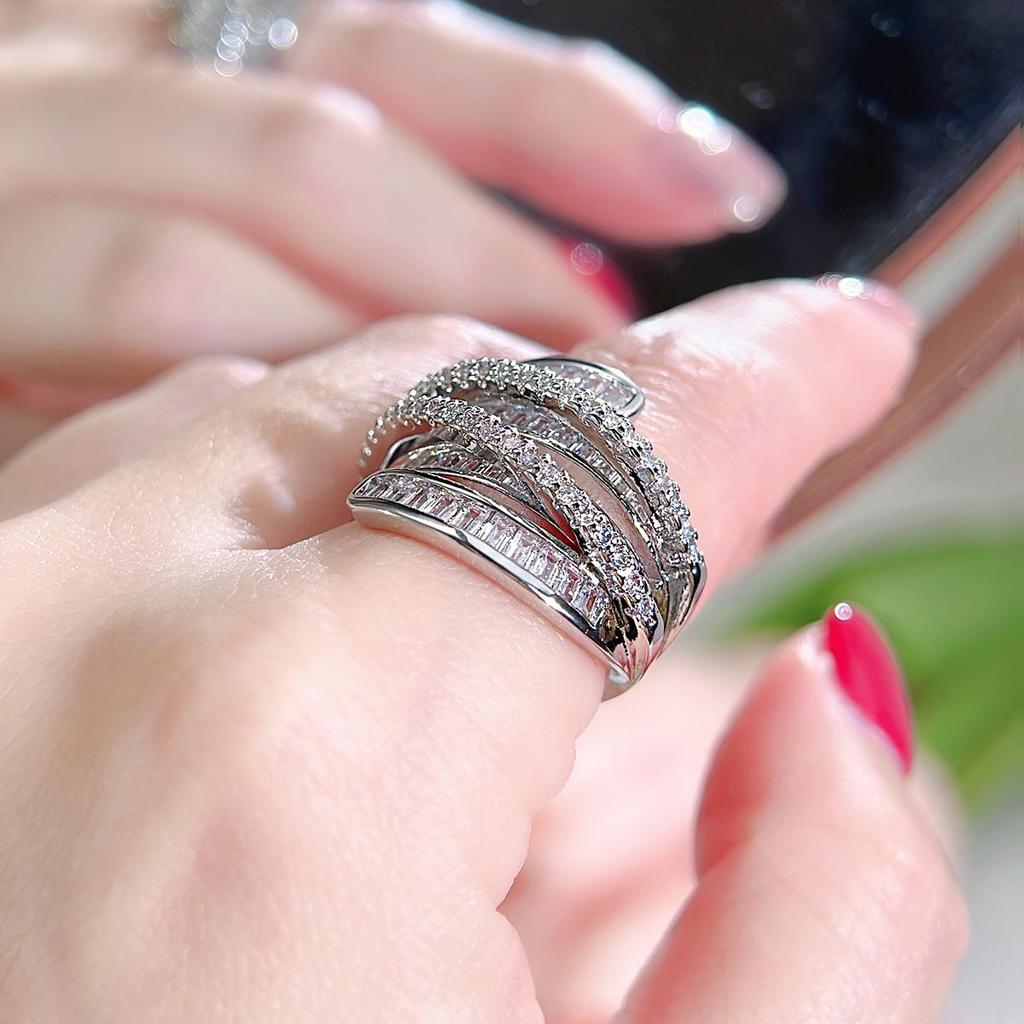 CMM Новое блестящее обручальное кольцо с кубическим цирконием для женщин, геометрический дизайн, Роскошное модное женское кольцо, вечерние ювелирные изделия, подарок