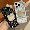 Применимый iPhone16Promax Зеркальный Китти Кошка Бант Звезда Блестки Чехол для Мобильного Телефона Apple 17 Женская Мода